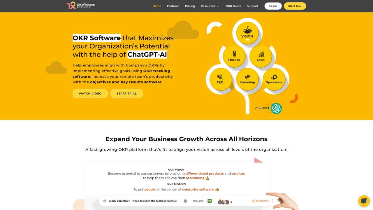 10xWinners OKR Software