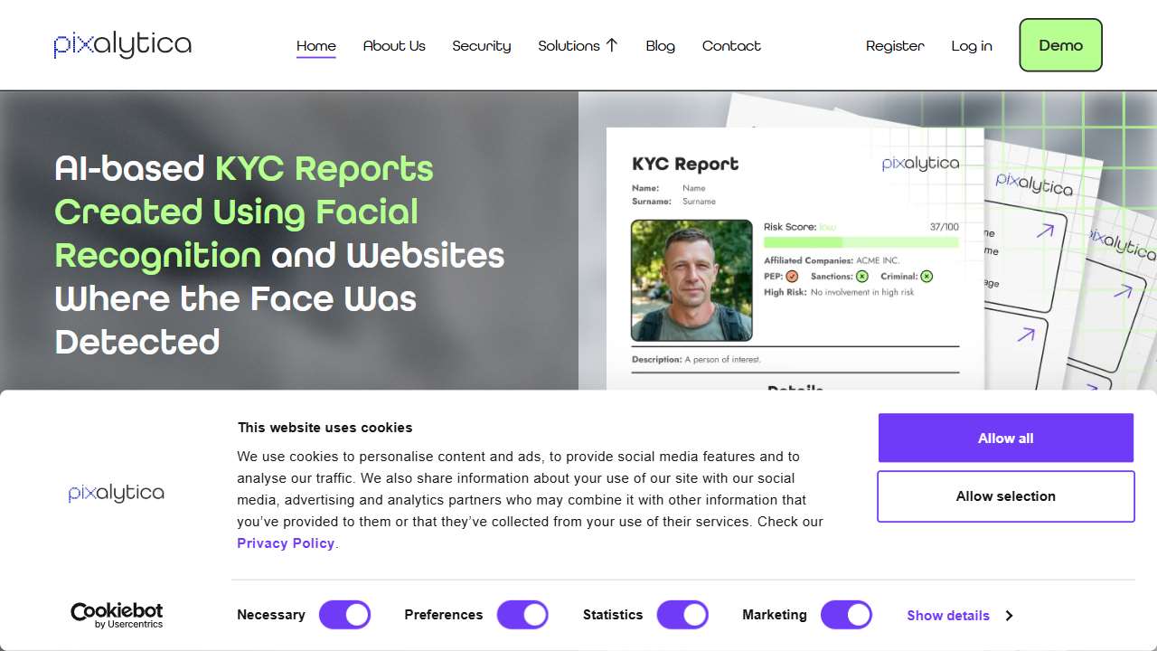 AI-based KYC Reports Created Using Facial Recognition