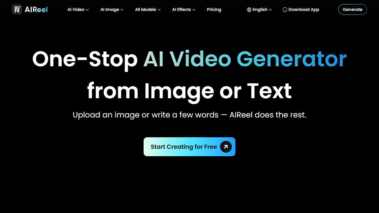 AIReel: One-Stop AI Video Generator for Limitless Creativity