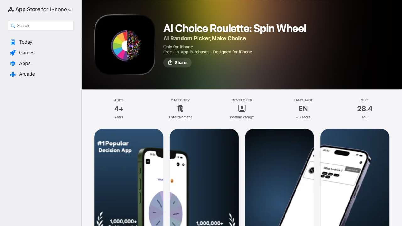 AI Choice Roulette: Spin Wheel
