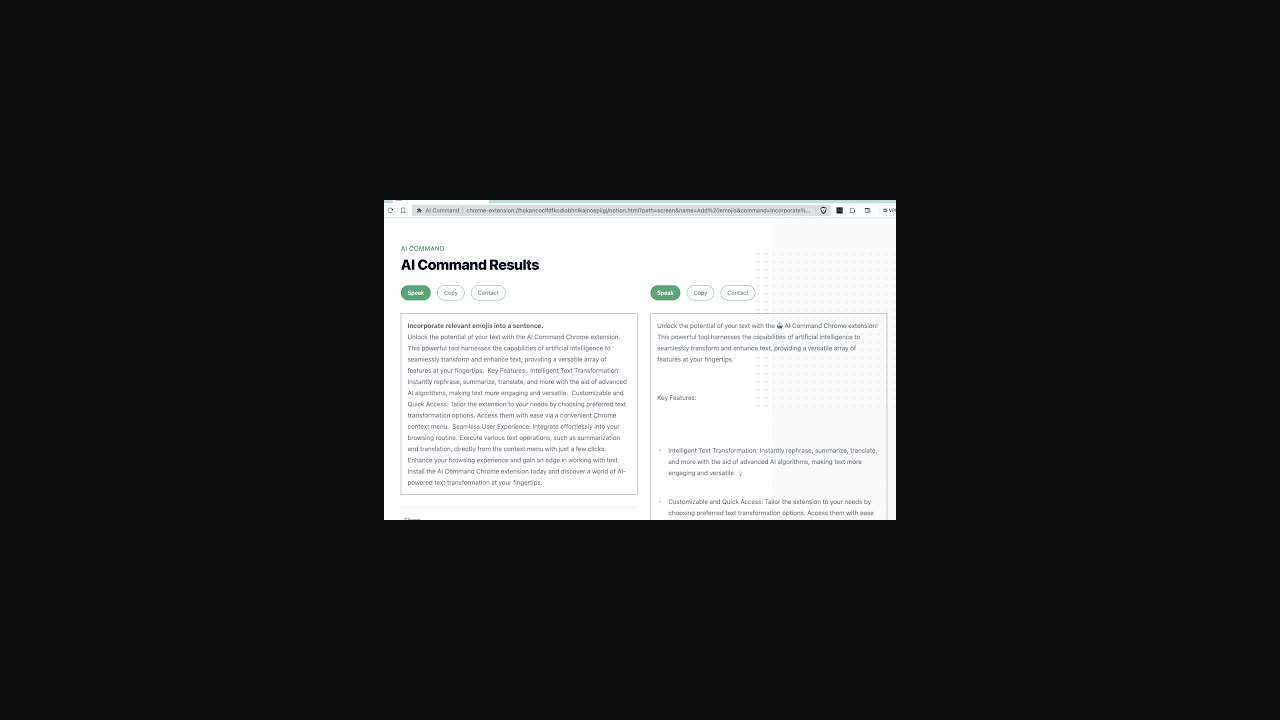 AI Command Chrome Extension