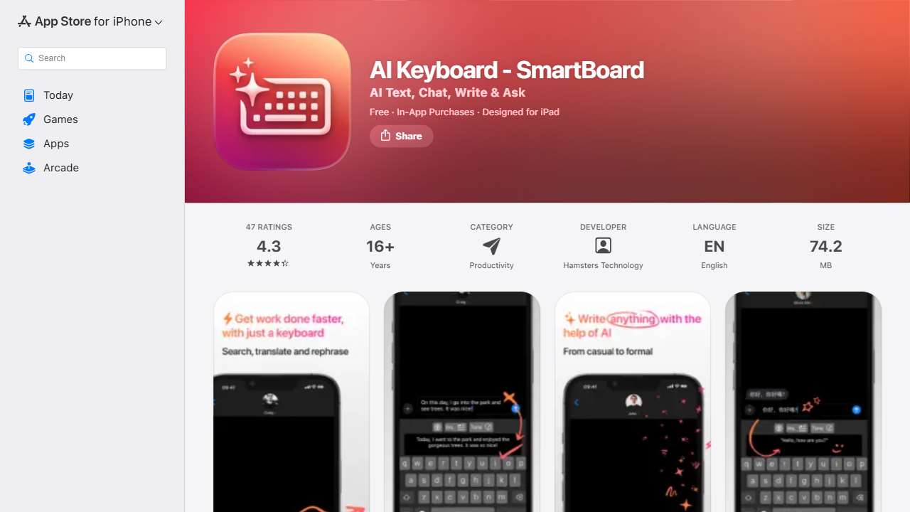 AI Keyboard - SmartBoard