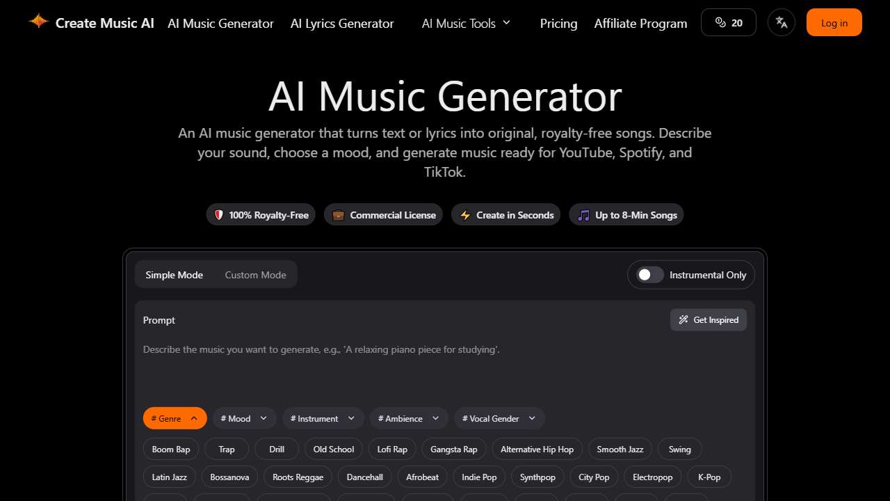 AI Music Generator | Create Royalty-Free Music Online