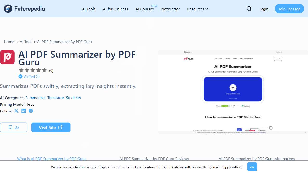 AI PDF Summarizer by PDF Guru