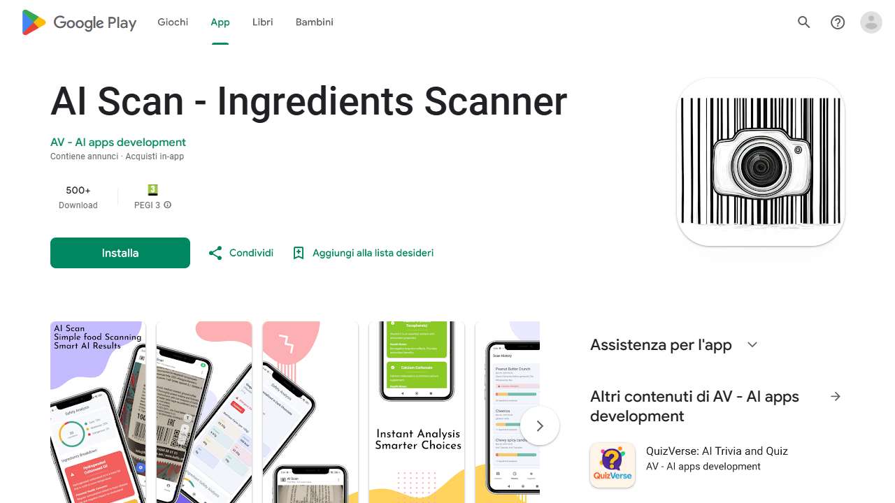 AI Scan - Ingredients Scanner