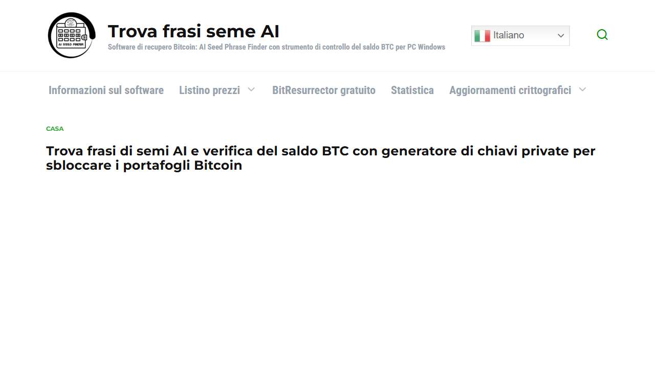 AI Seed Phrase Finder