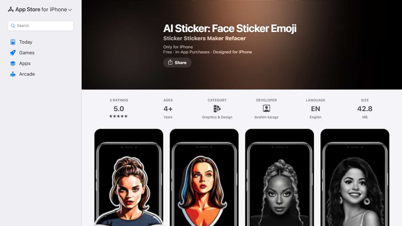 AI Sticker: Face Photo to Art