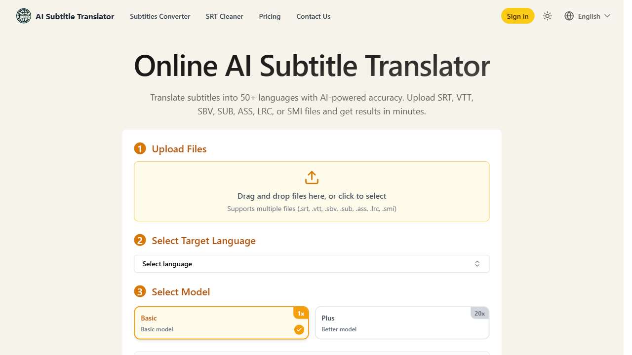 AI Subtitle Translator