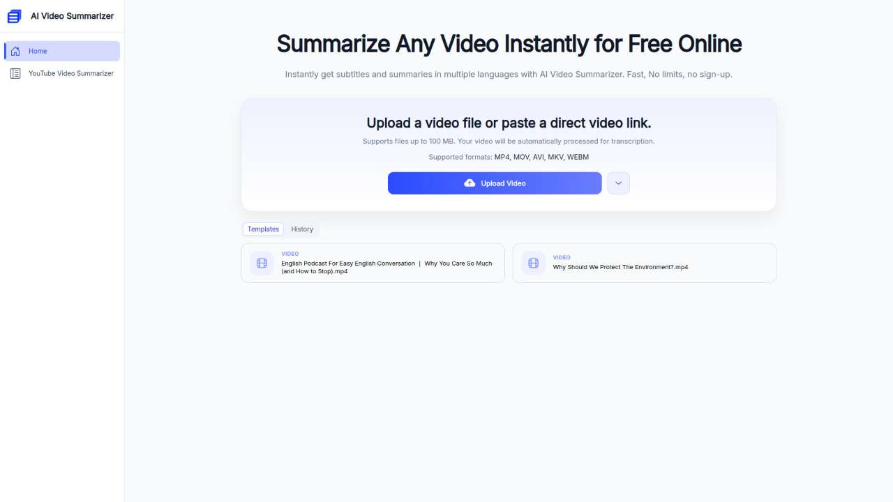 AI Video Summarizer: Convert Any Video to Text Online