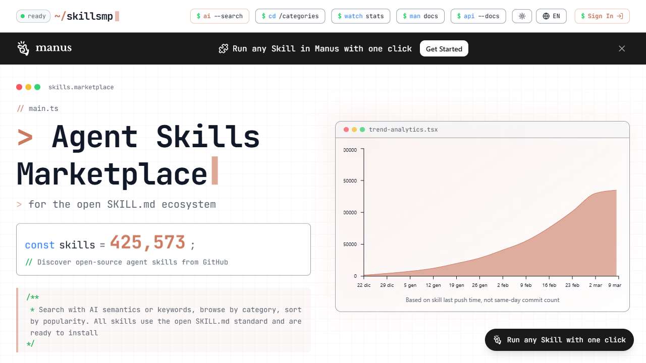 Agent Skills Marketplace (SkillsMP)