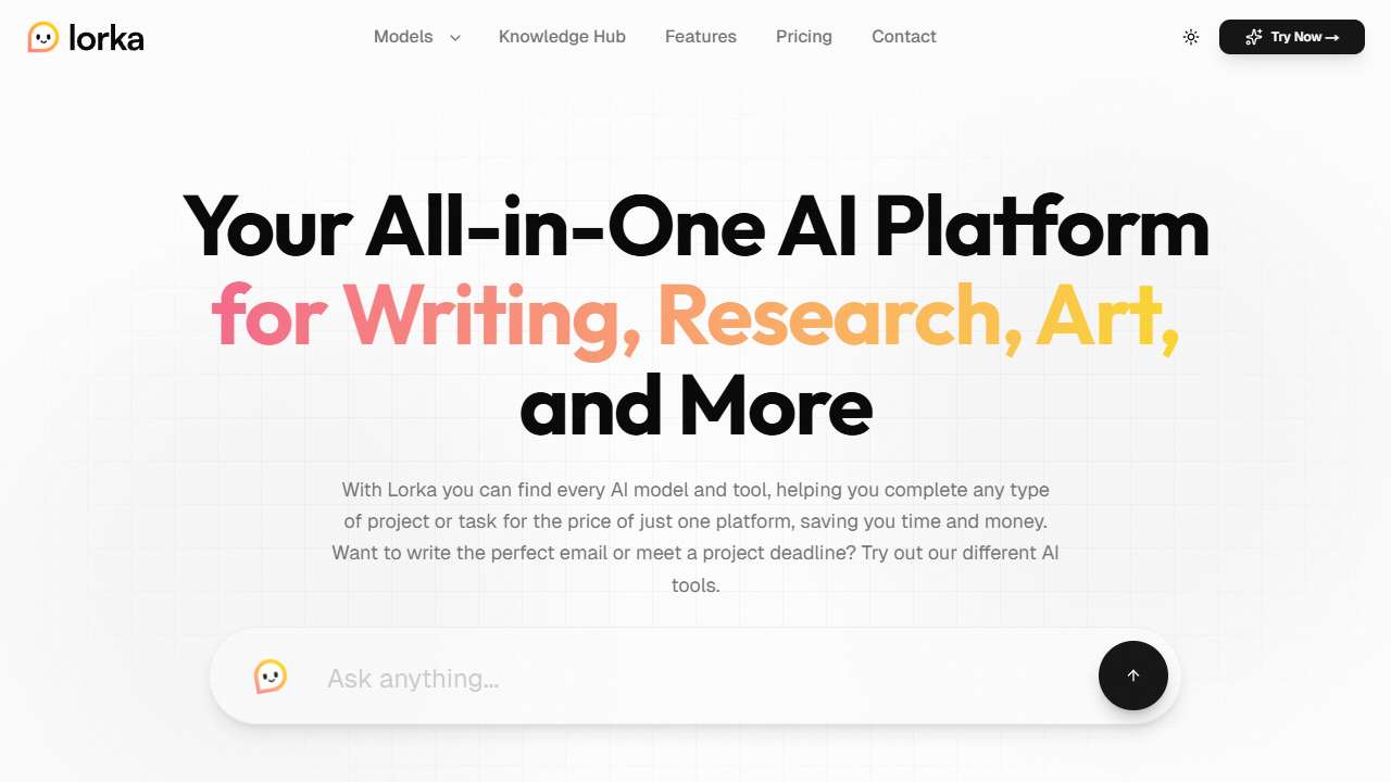 All-in-one AI platform with multiple chat models | Lorka AI