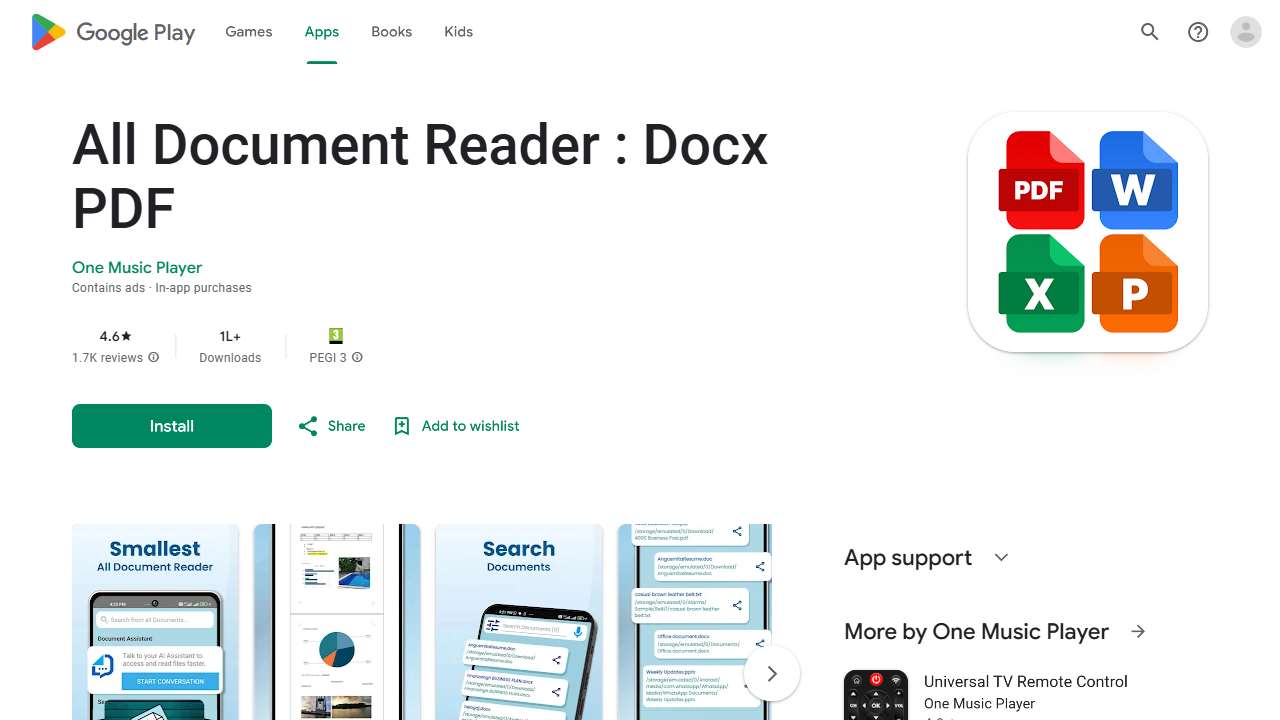 All Document Reader : Docx PDF