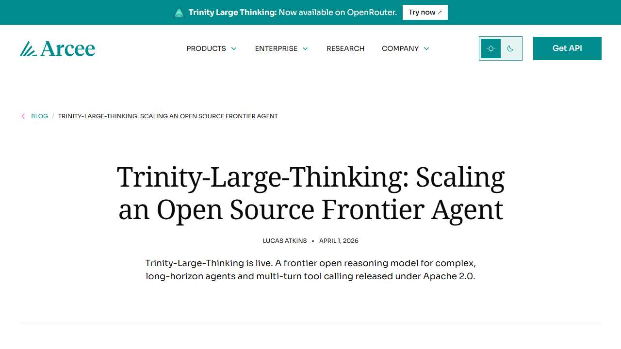 Arcee AI | Trinity-Large-Thinking: Scaling an Open Source Frontier Agent