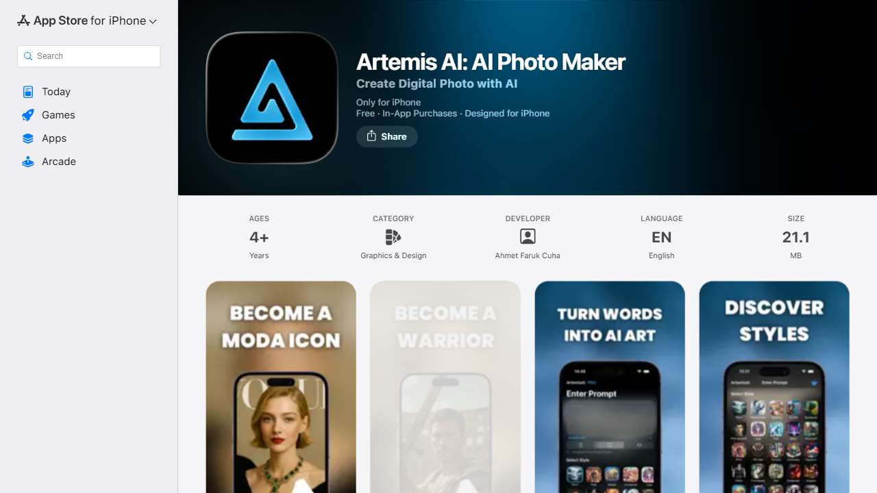 Artemis AI: AI Art Creator