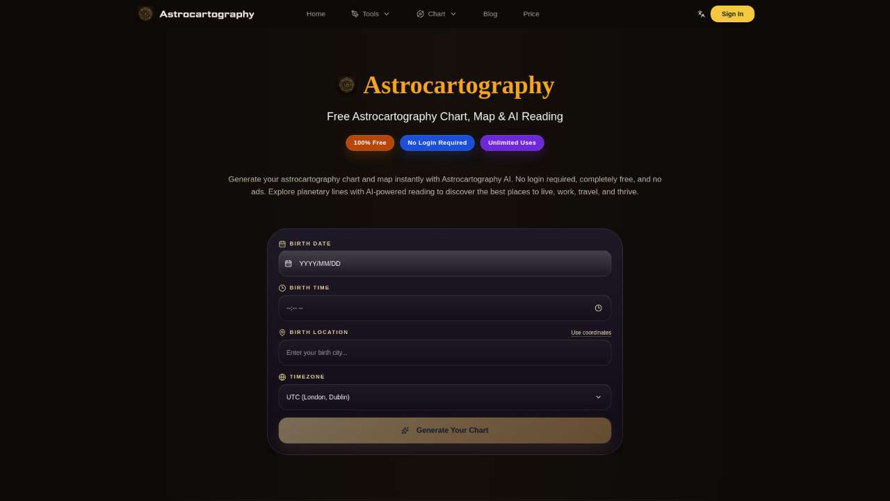 Astrocartography AI