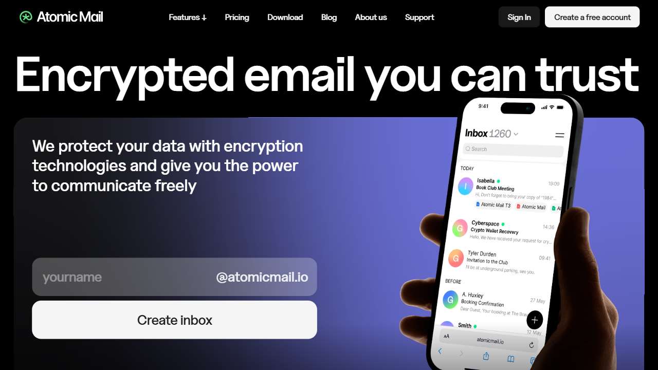 Atomic Mail: Get Free Private Email for Secure Communication
