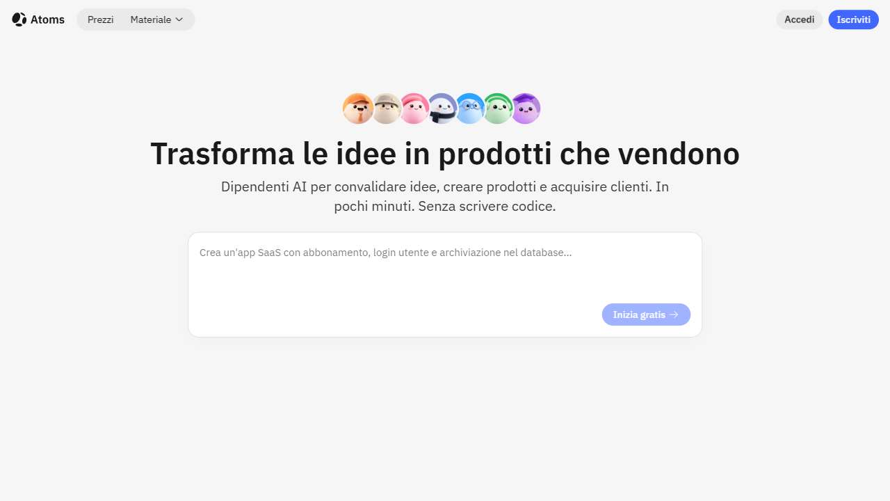 Atoms: Build websites & apps with AI, no code needed