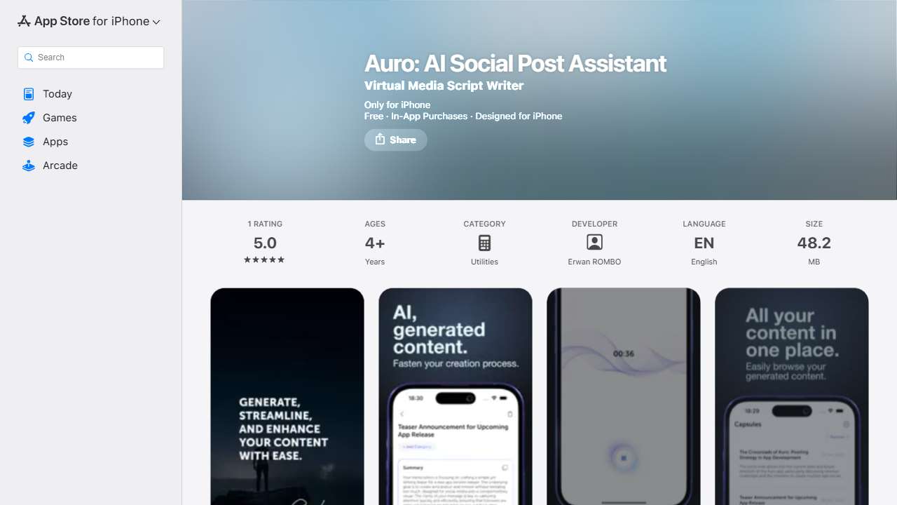 Auro: AI Social Post Assistant