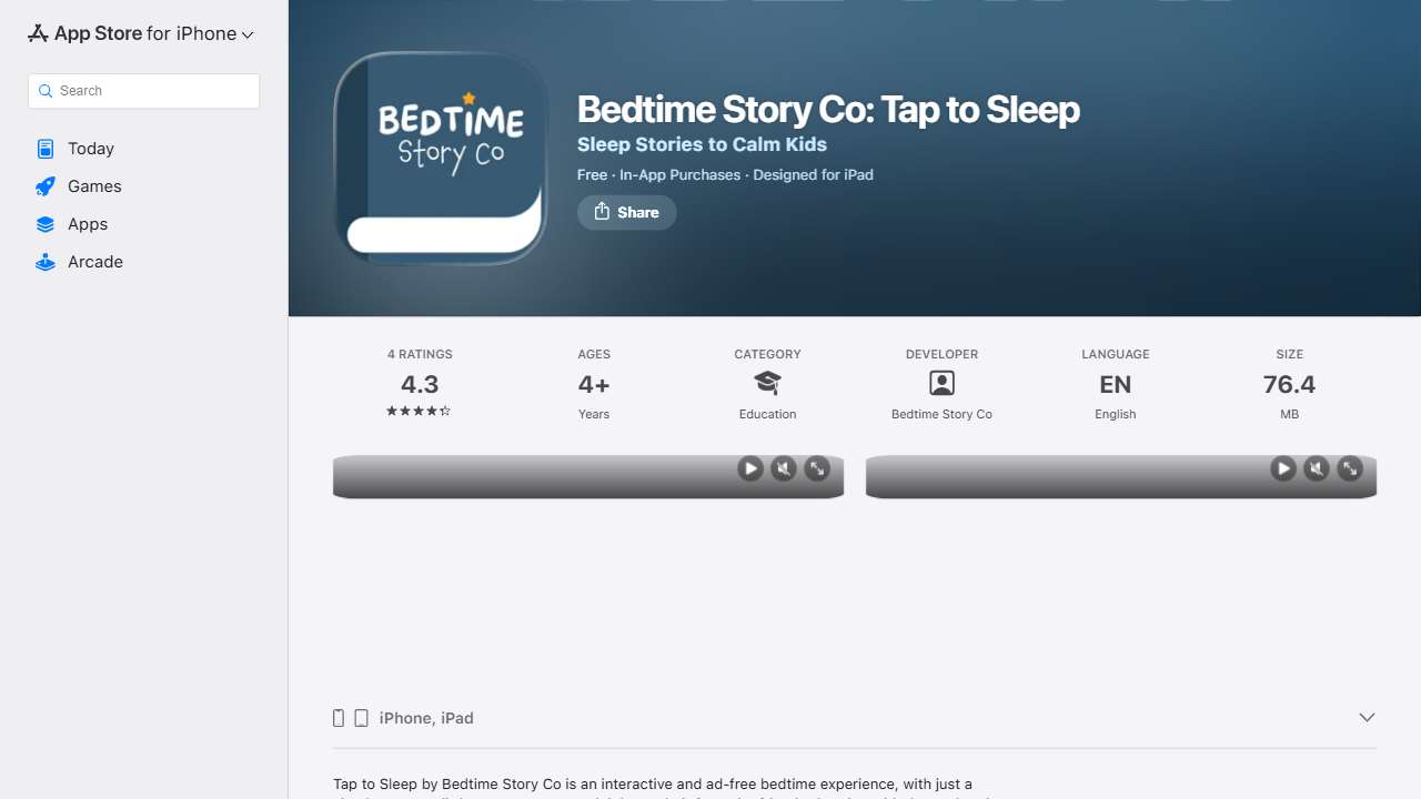 Bedtime Story Co: Tap to Sleep