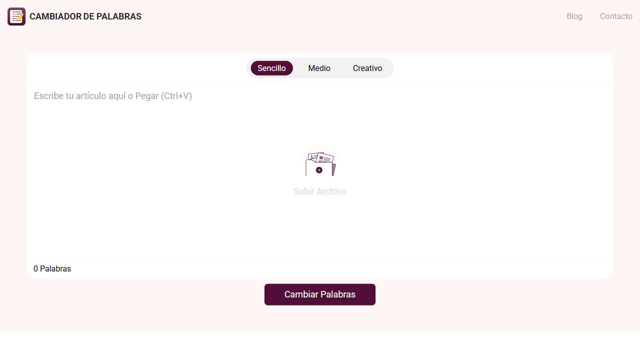 Cambiador De Palabras