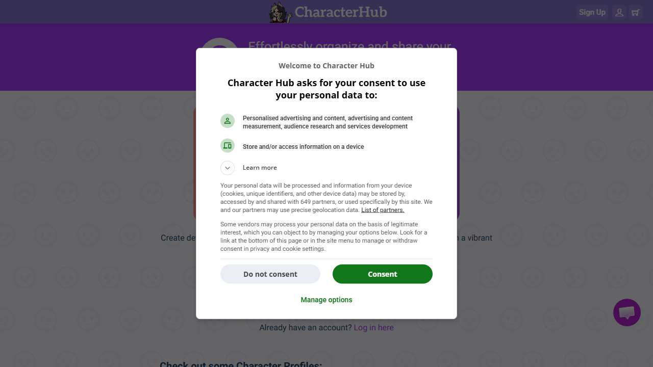 CharacterHub