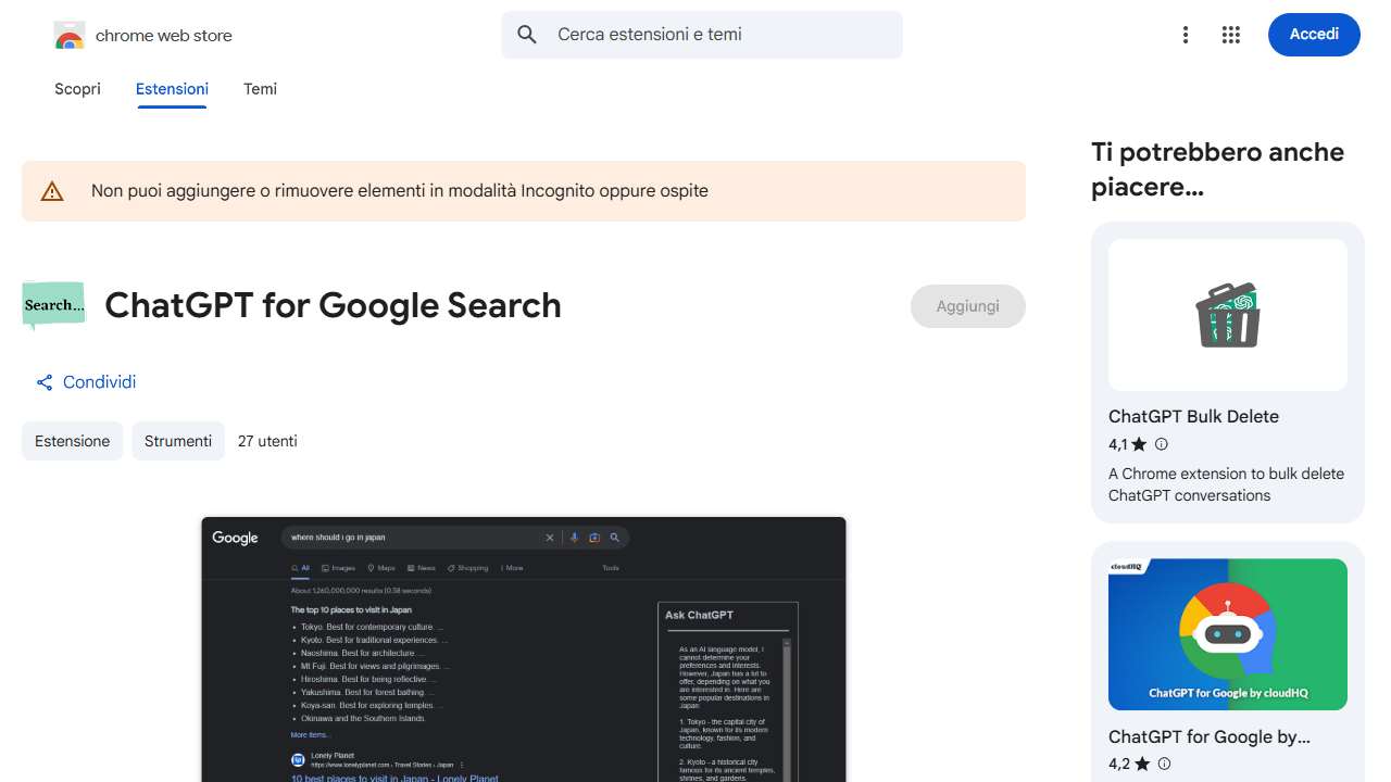 ChatGPT Assistant for Web Search
