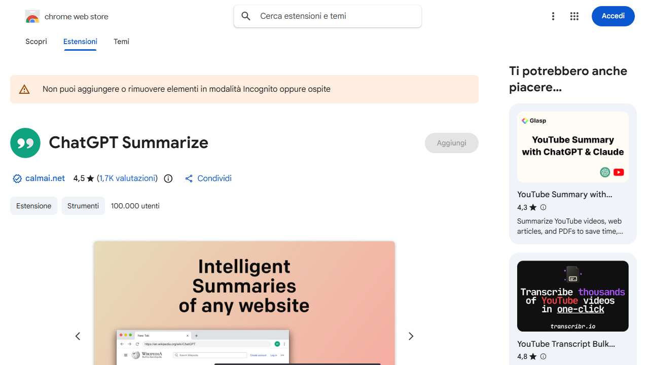 ChatGPT » Summarize & Chat