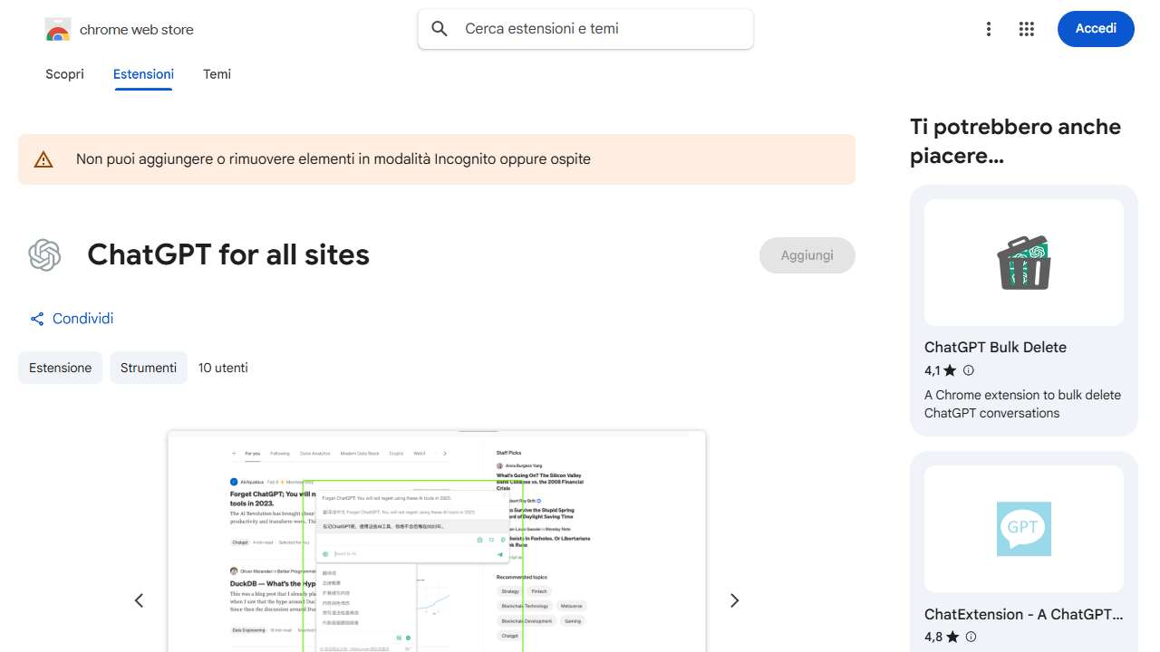 ChatGPT for all sites