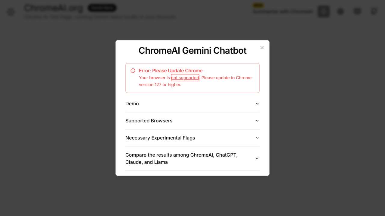 Chrome Built-In AI Gemini Nano Test Page
