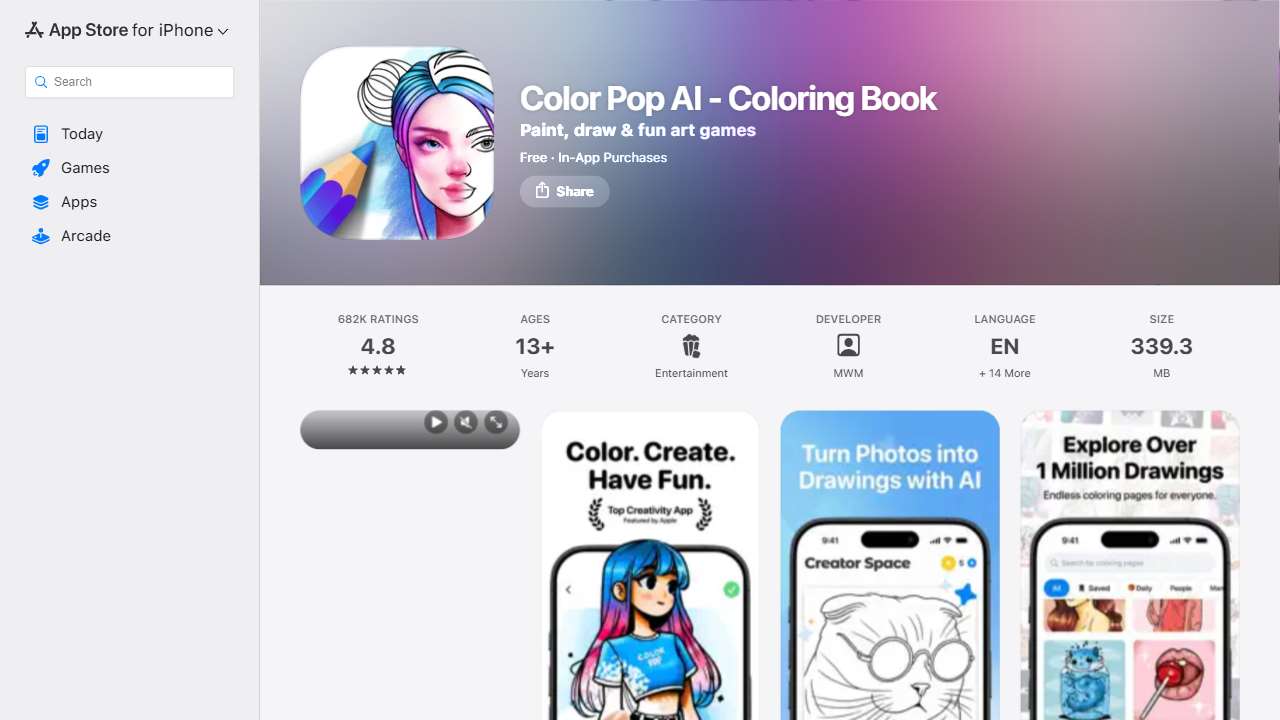 Color Pop AI - Coloring Book