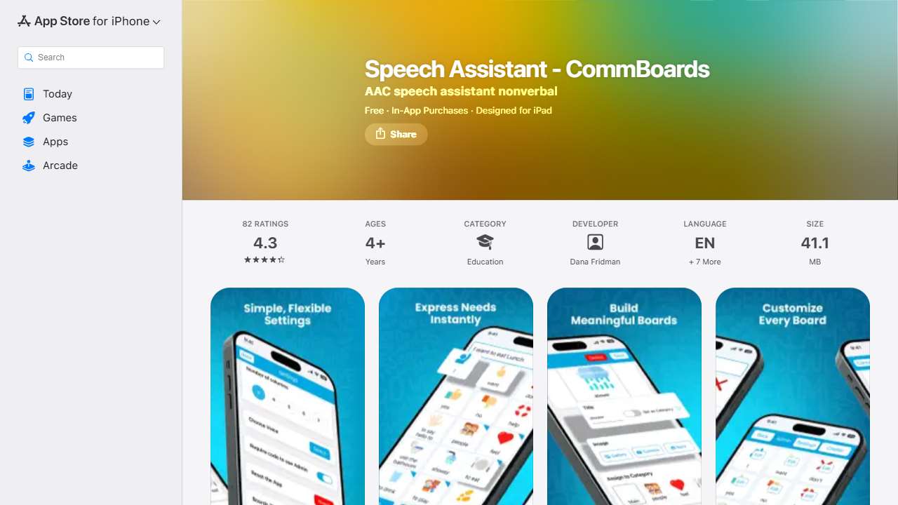 CommBoards AAC speech asistant