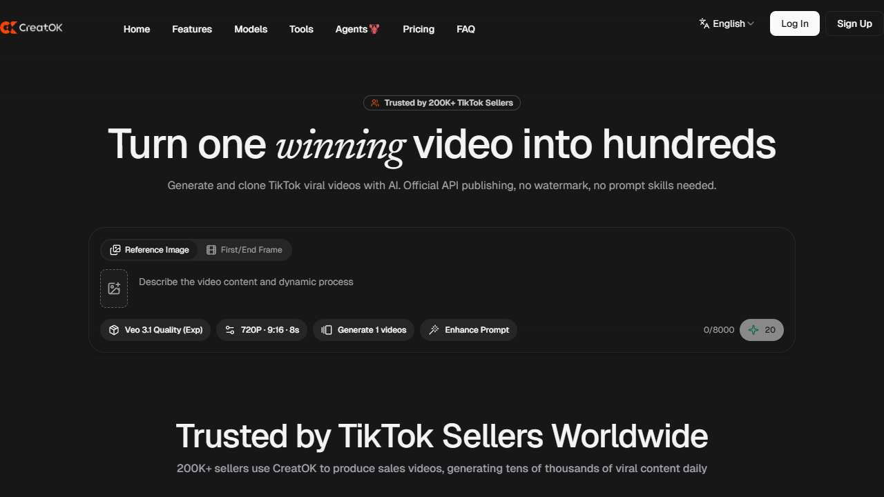 CreatOK - AI TikTok E-commerce Video Platform