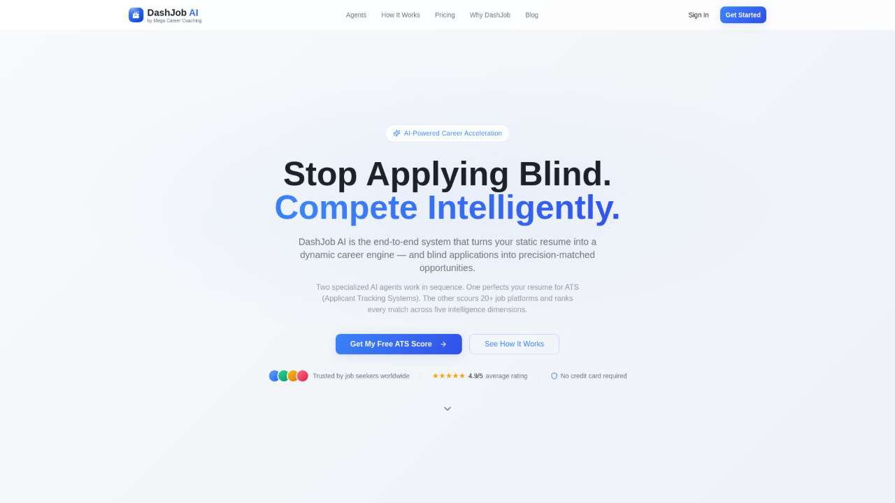 Dash Job AI - Stop applying blind. Two AI agents that get you hired