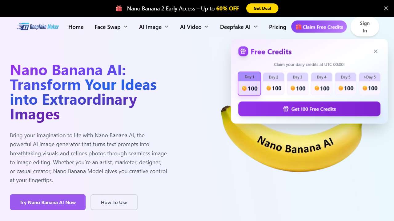 Deepfake Maker Nano Banana AI
