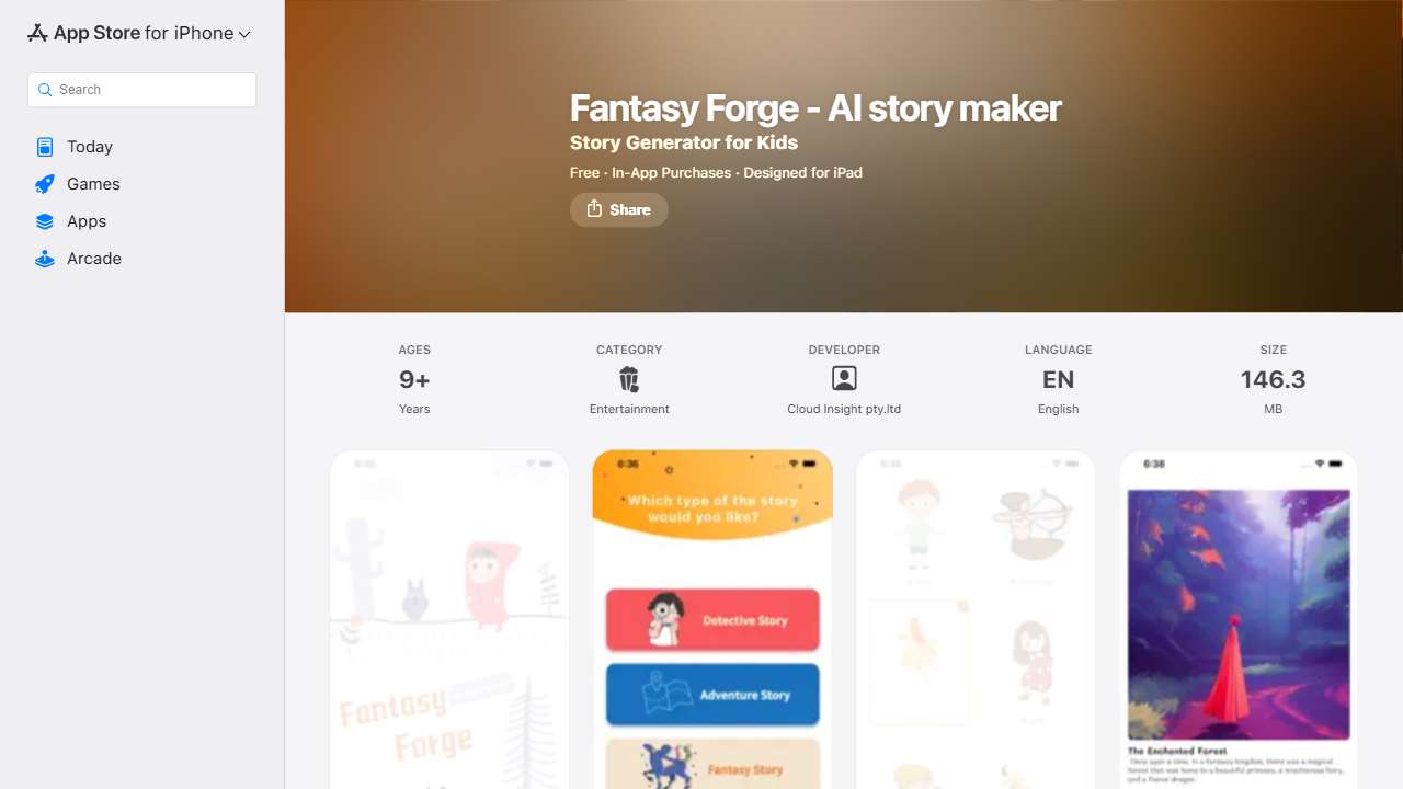 Fantasy Forge - AI story maker