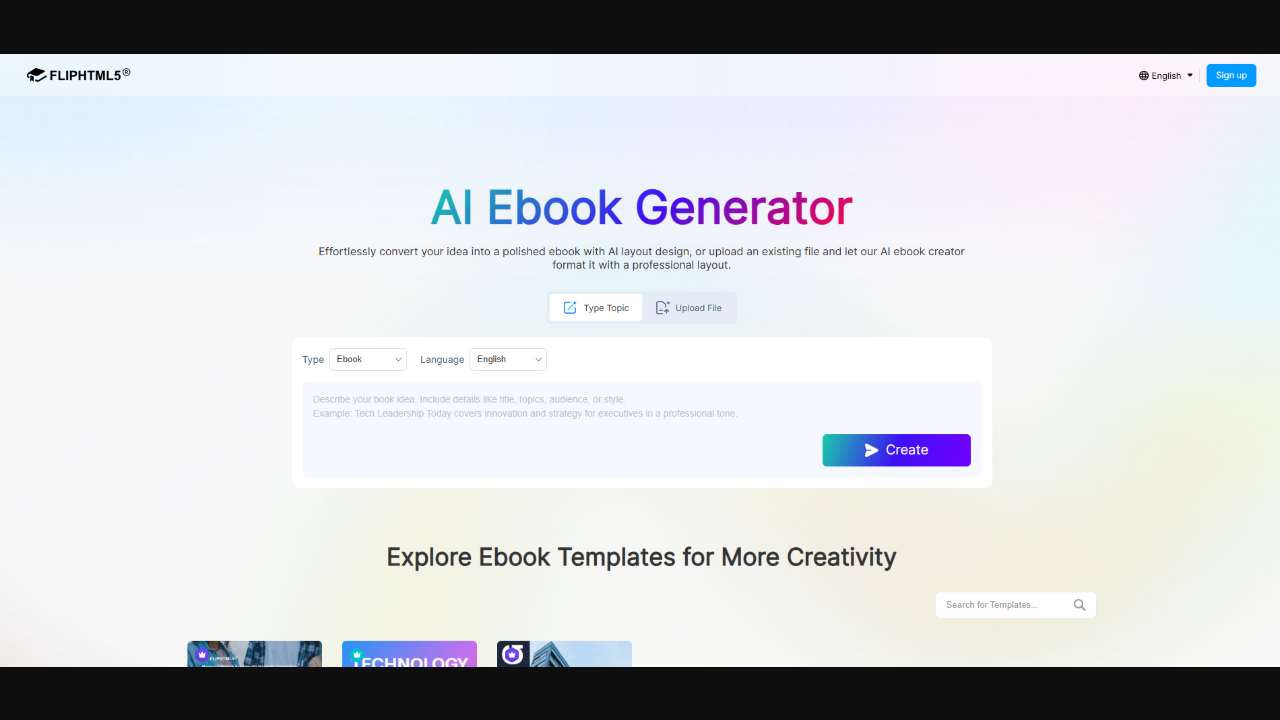 FlipHTML5 AI Ebook Generator
