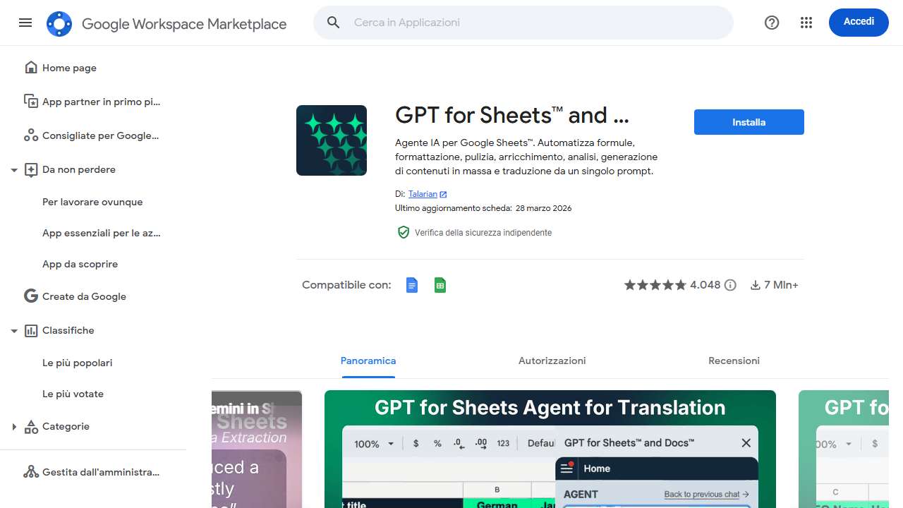 GPT for Sheets and Docs