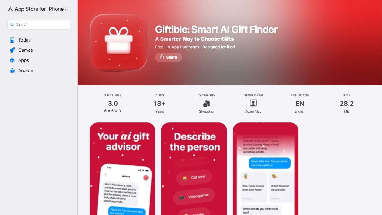 Giftible: Smart AI Gift Finder