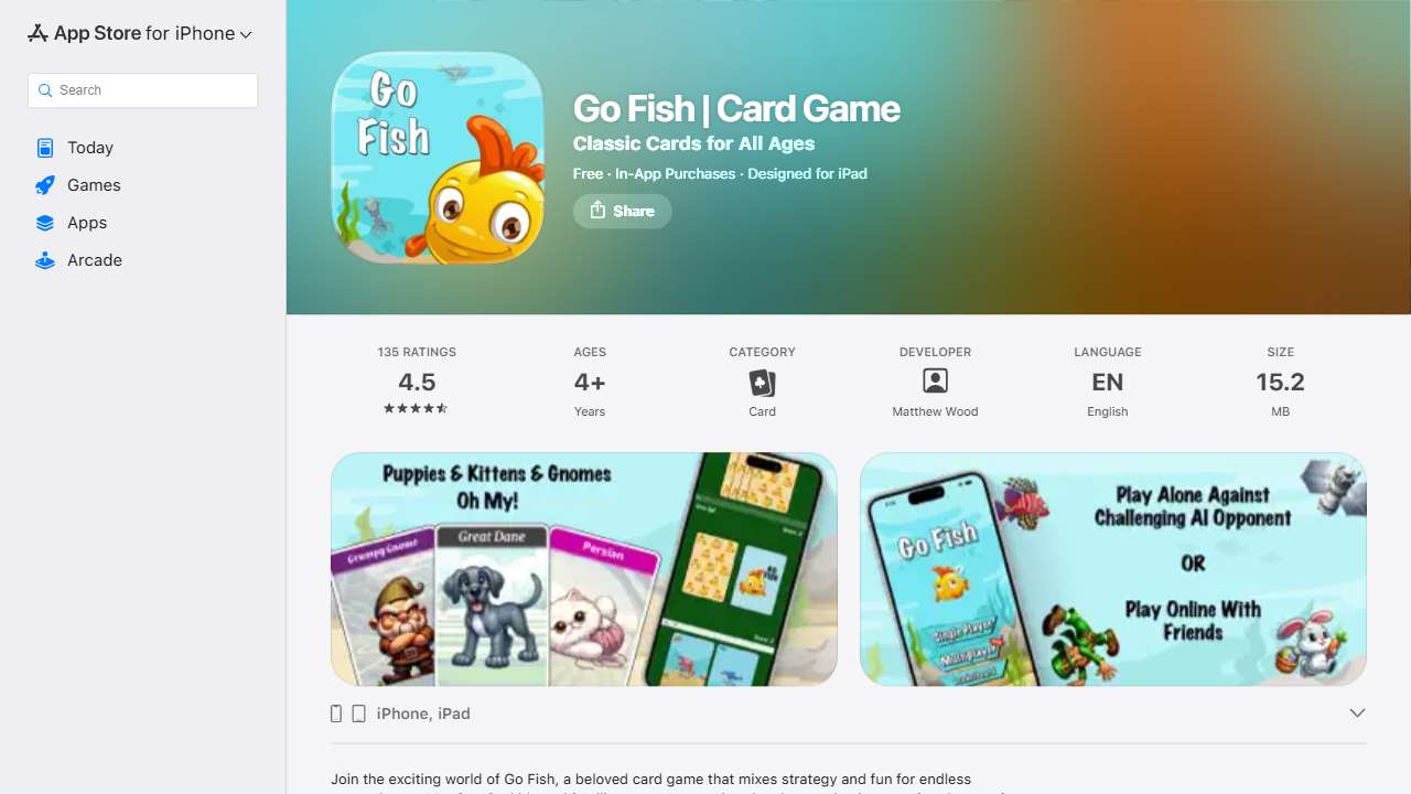 Go Fish Classic Card Game