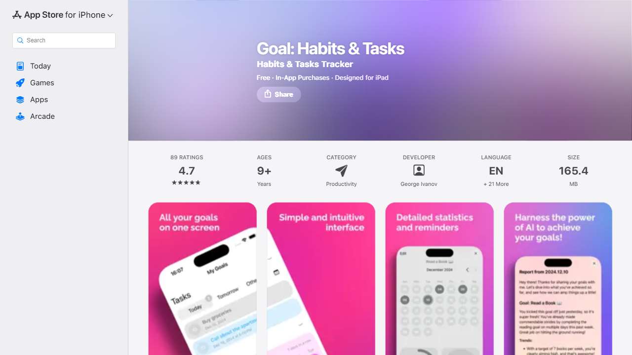 Goal: Habits & Goals