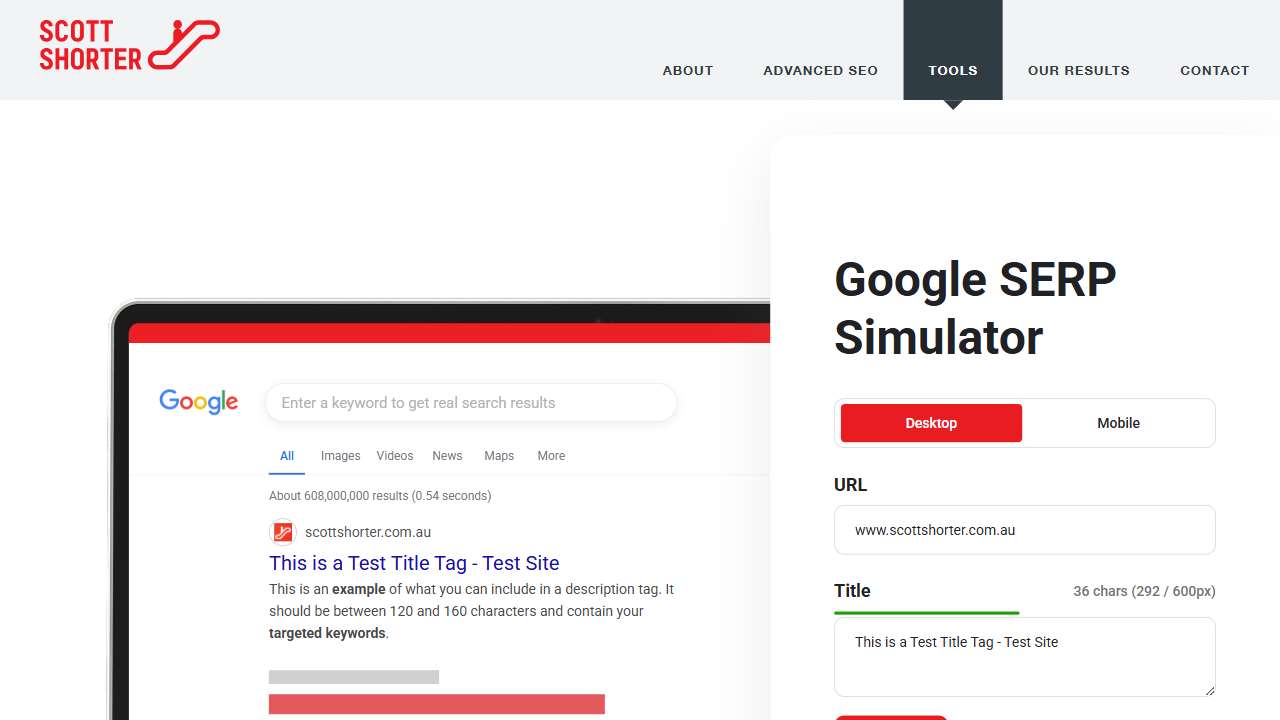 Google SERP Simulator