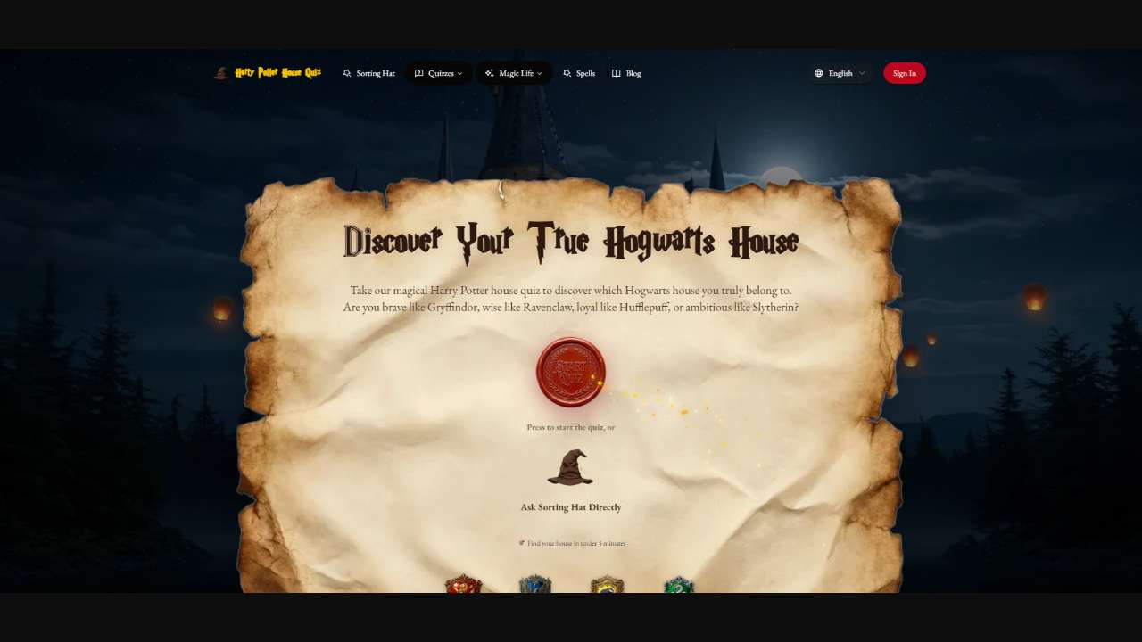 Harry Potter House Quiz