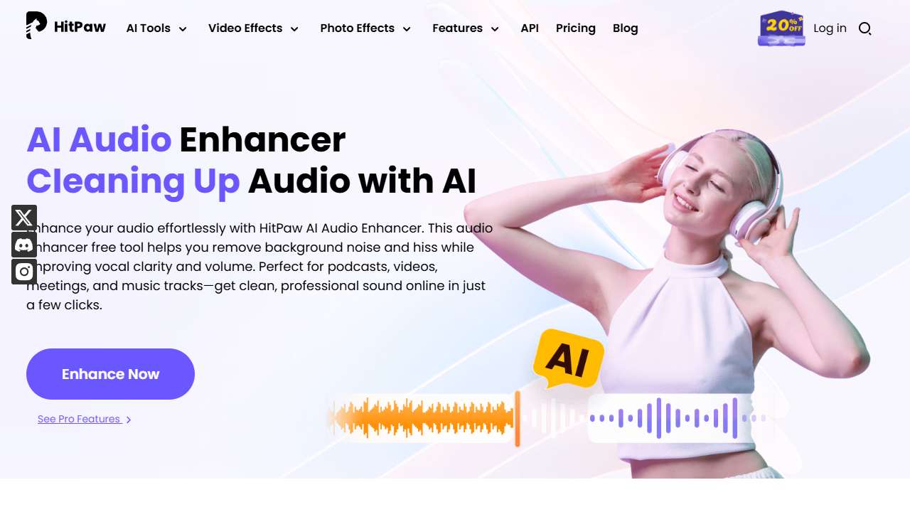 HitPaw Online AI Audio Enhancer – Free Tool to Clean Up Audio