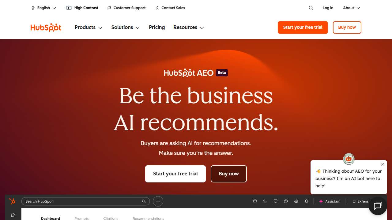 HubSpot AEO | See How Your Brand Shows Up in AI Search