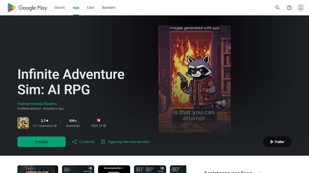 Infinite Adventure Simulator