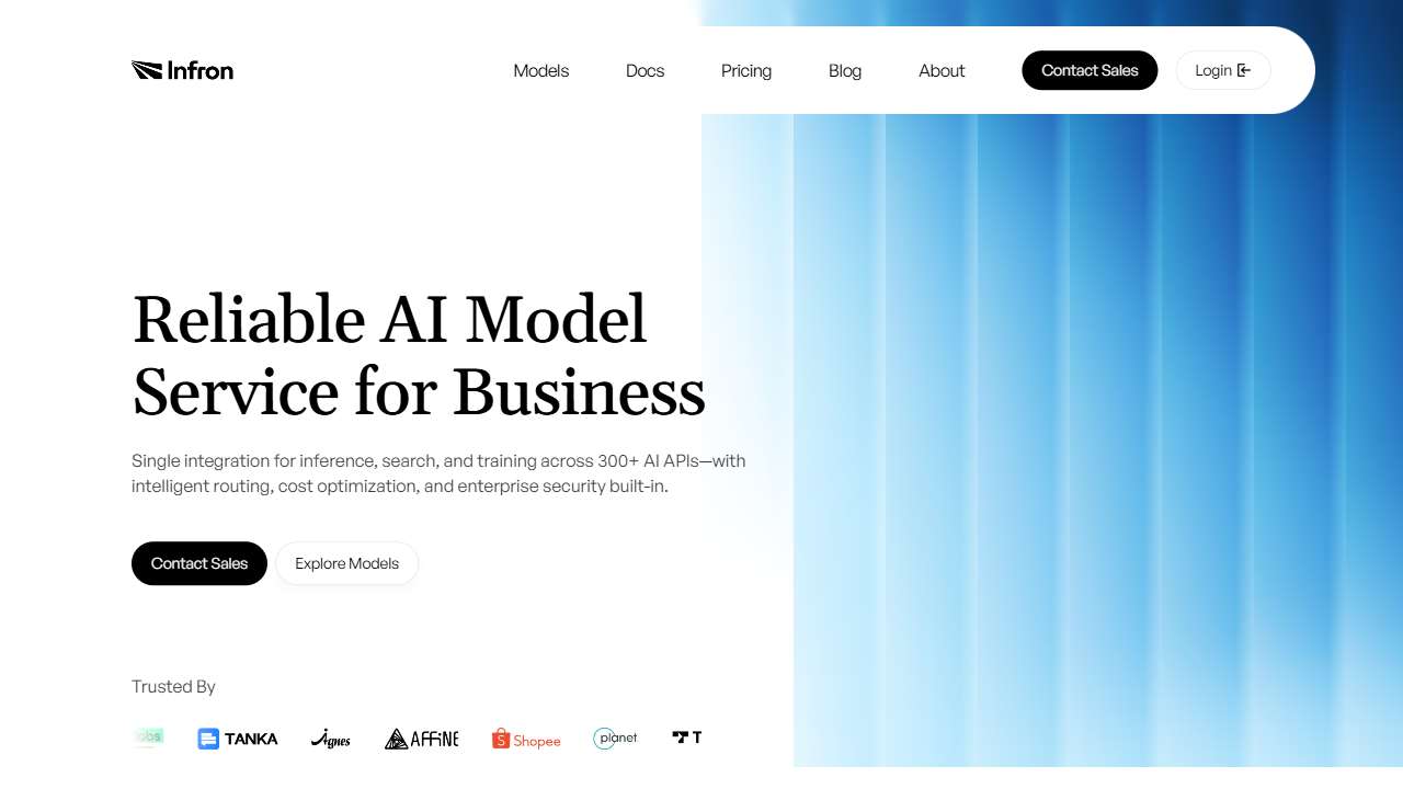 InfronAI - Reliable AI Model Interface for Growing Business