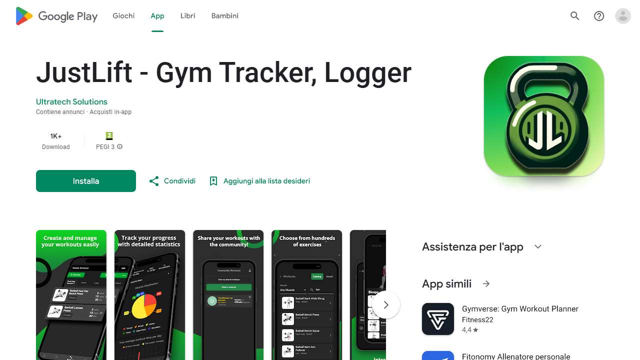JustLift - Gym Tracker, Logger