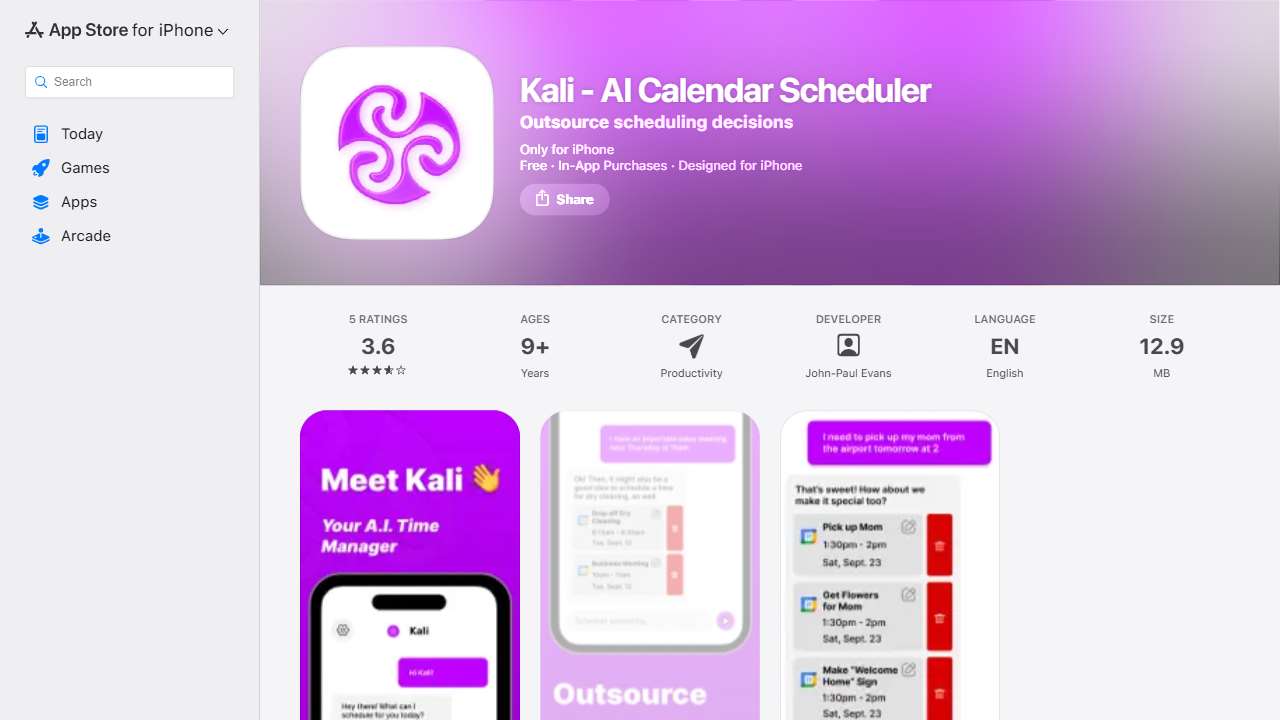 Kali - AI Calendar Scheduler
