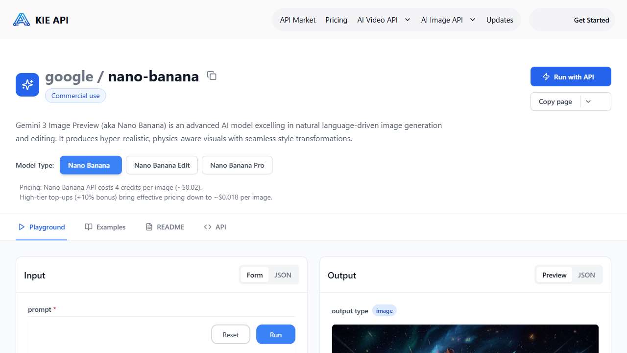 Kie.ai:Affordable and Reliable Nano Banana API for Image Generation & Editing