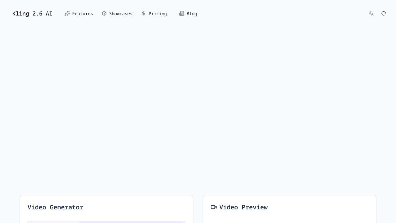 Kling 2.6 AI Video Generator